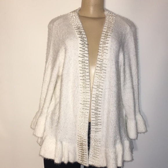 Lauren Michelle women's Sweater color white medium - Picture 2 of 8